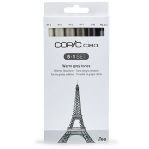 COPIC ciao Set 5+1 Warm Grey Tones