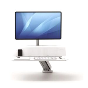 Fellowes LOTUS RT SIT-STAND WORKSTATION - WHITE (for Single Monitor)