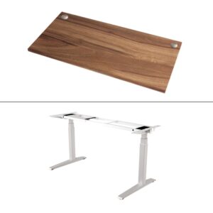 Fellowes Levado Work Base + Top,  FEL 9708601 + FEL 9871301 (Walnut Colour)