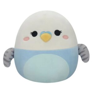 Squishmallows - Tycho Parakeet Plush Toy - 7.5-Inch - Blue/White
