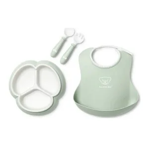 BABYBJÖRN Mealtime Set, 4 pcs Powder Green