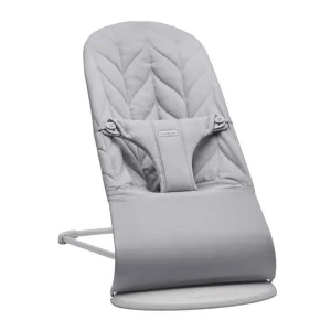 BabyBjorn Bouncer Bliss Woven, Petal Quilt - Light Grey